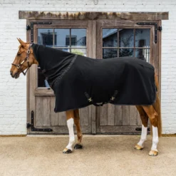 Abschwitzdecke, Fleecedecke, Transportdecke, mit festem Halsteil