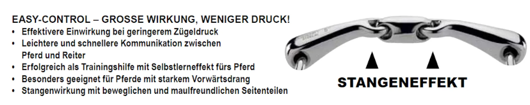 doppelt gebrochene Präzisions-D-Ring-Trense "Easy Control"