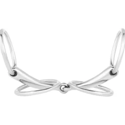Fahrgebiss mit 4 Ringen, Edelstahl, einfach gebrochen