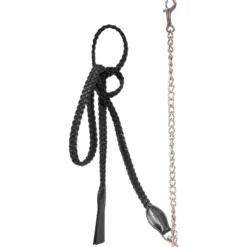 Führstrick mit Kette, geflochten , mit Karabinerhaken