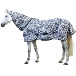 Fliegendecke RugBe Zebra, mit Halsteil