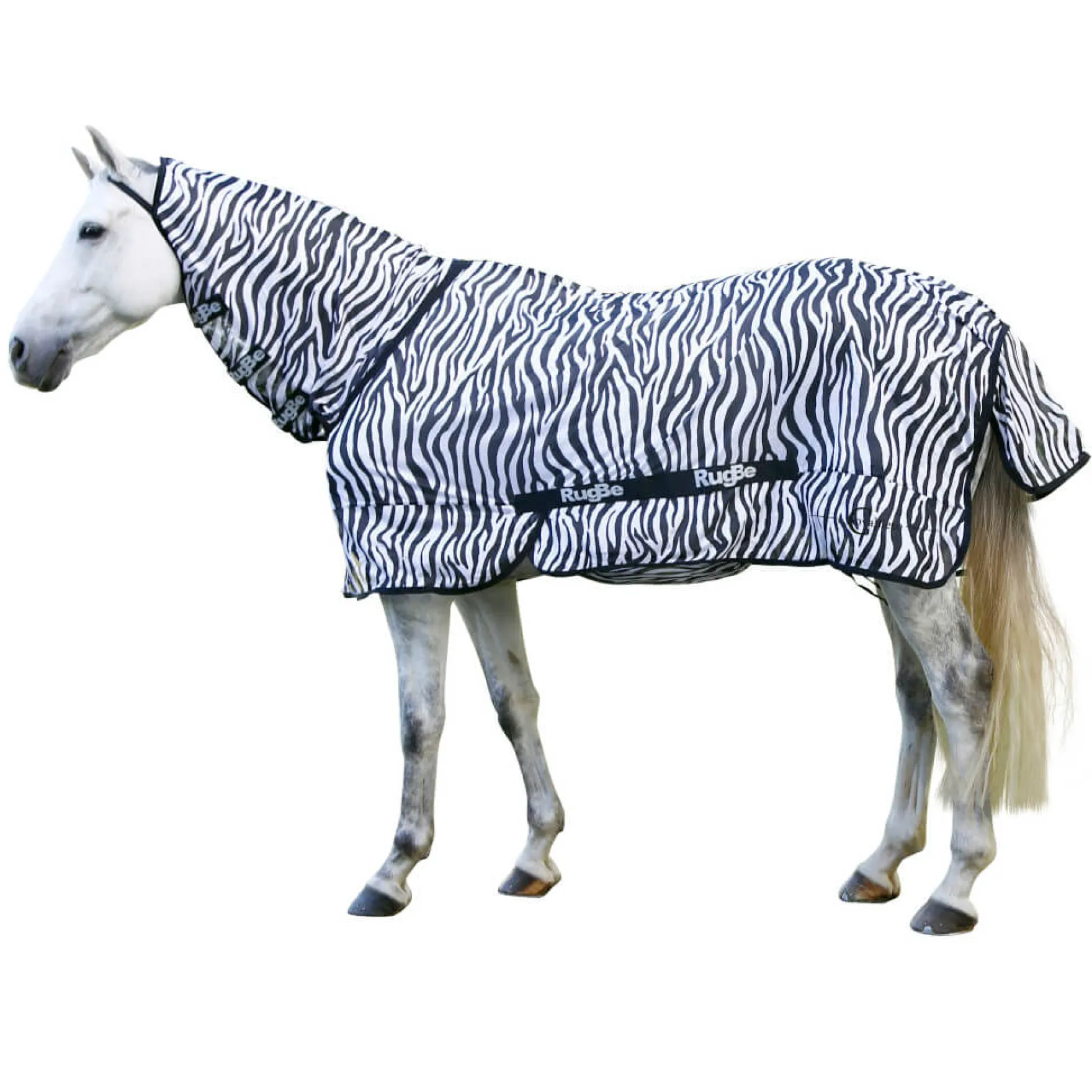 Fliegendecke RugBe Zebra, mit Halsteil