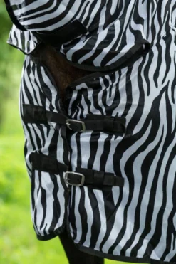 Fliegendecke Zebra, mit Halsteil, mit Bauchlatz