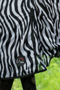 Fliegendecke Zebra, mit Halsteil, mit Bauchlatz
