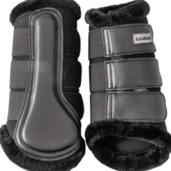 Gamaschen Anatomic Mesh, Dressurgamaschen, mit Kunstfellrand