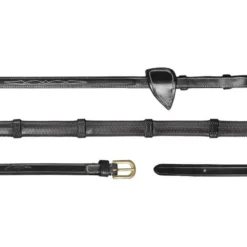 Gummizügel mit Lederstegen DC, 13 mm