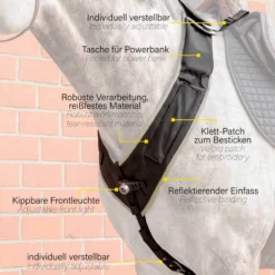 Horselight Set 1, Vorderzeug + Sattelhusse inkl. Leuchten