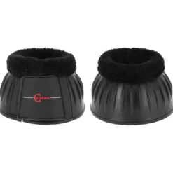 Hufglocken Gummi mit Teddy-Fleece, Springglocken