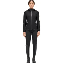Jacke Damen Bonded Jersey Mesh Full Zip, Softshelljacke, Kapuze
