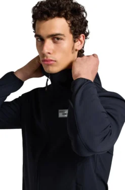 Jacke Herren Bonded Jacquard Jersey, Softshell Jacke, Kapuzen Jacke