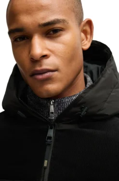Jacke Herren Tomas HW25, Cord Puffer Jacke