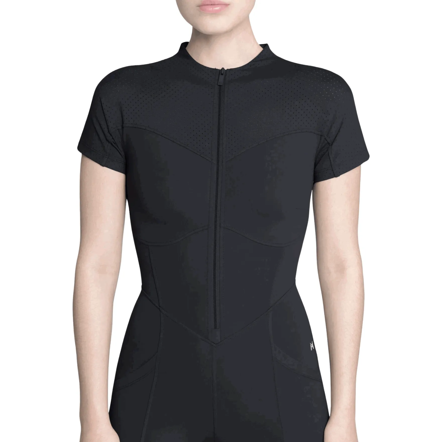 Jumpsuit Damen Air-Tech, Reitjumpsuit, Vollbesatz, Full-Grip, kurzarm