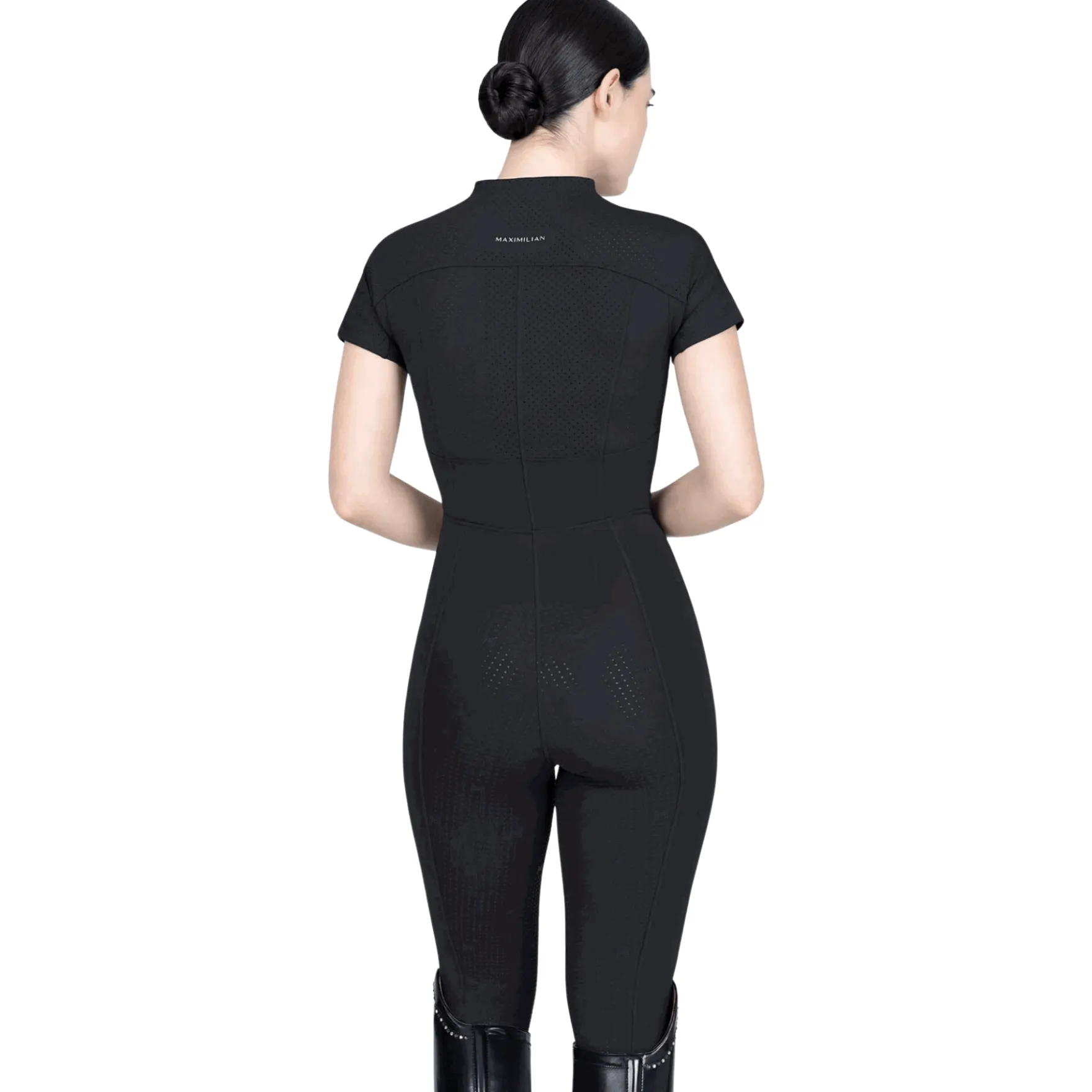 Jumpsuit Damen Air-Tech, Reitjumpsuit, Vollbesatz, Full-Grip, kurzarm