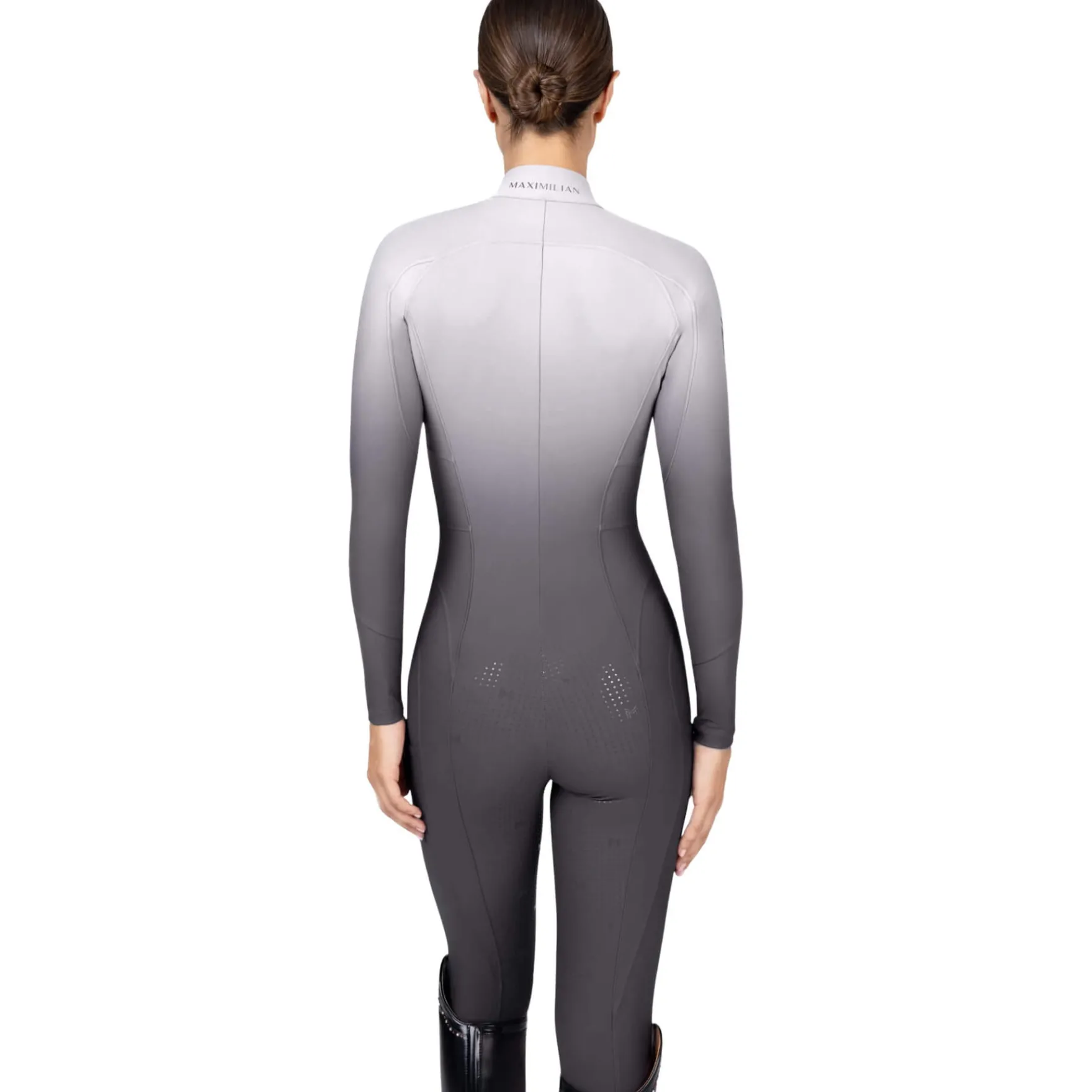 Jumpsuit Damen Ombré, Reitjumpsuit, Vollbesatz, Full-Grip, langarm