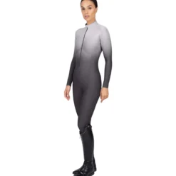 Jumpsuit Damen Ombré, Reitjumpsuit, Vollbesatz, Full-Grip, langarm