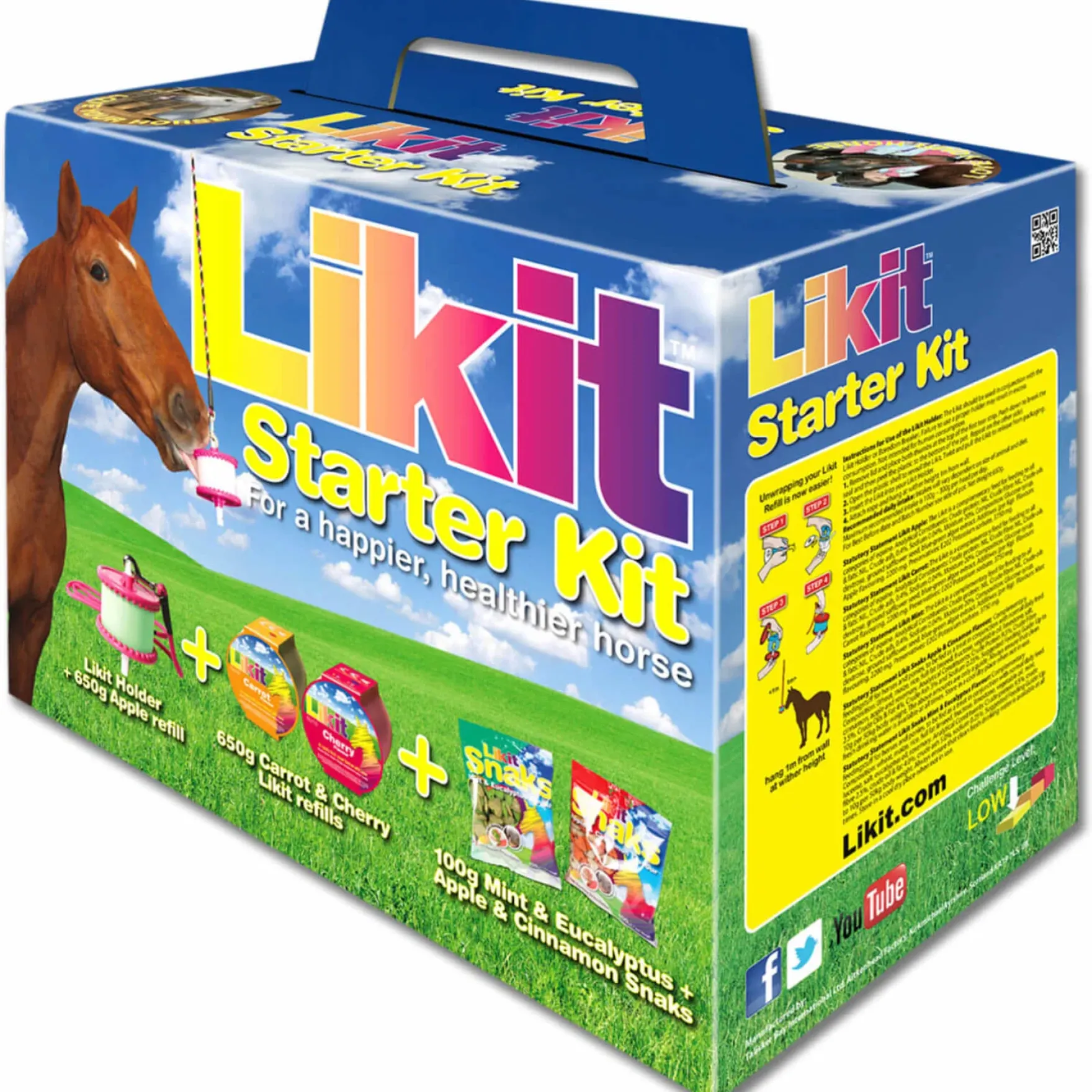 Likit Starterpaket, 6 Teile, Halterung, Lecksteine, Snaks