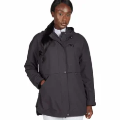 Mantel Damen Athleisure FS26, Regenmantel, Regenponcho, mit Kapuze