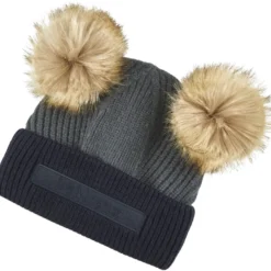 Mütze Kinder Mini Clara Beanie, Strickmütze, Bommelmütze