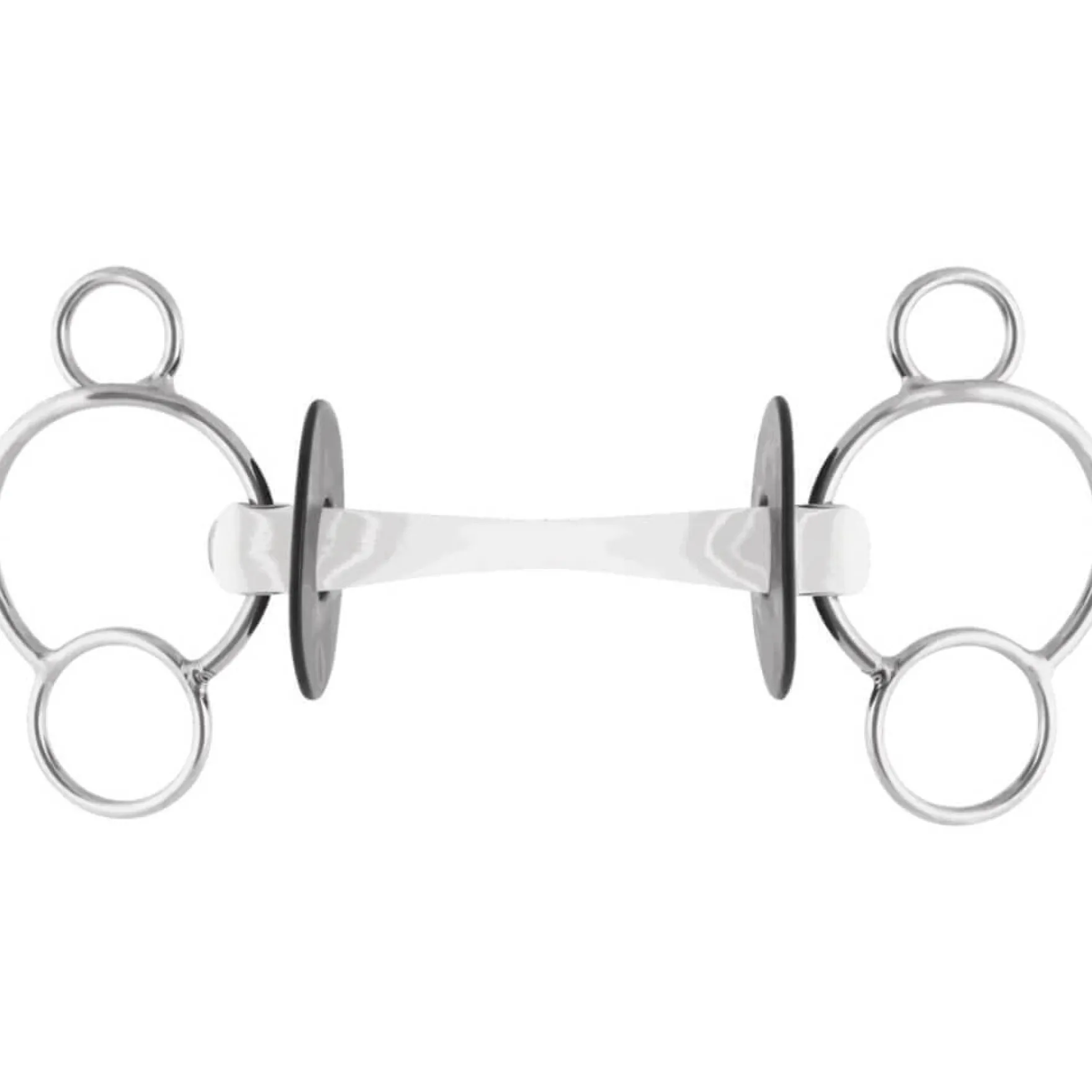 Nathe Gebiss, 3-Ring-Stangengebiss, mit biegsamer Stange