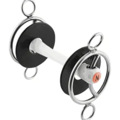 Nathe 3-Ring-Gebiss, mit biegsamer Stange und Gleitsteg