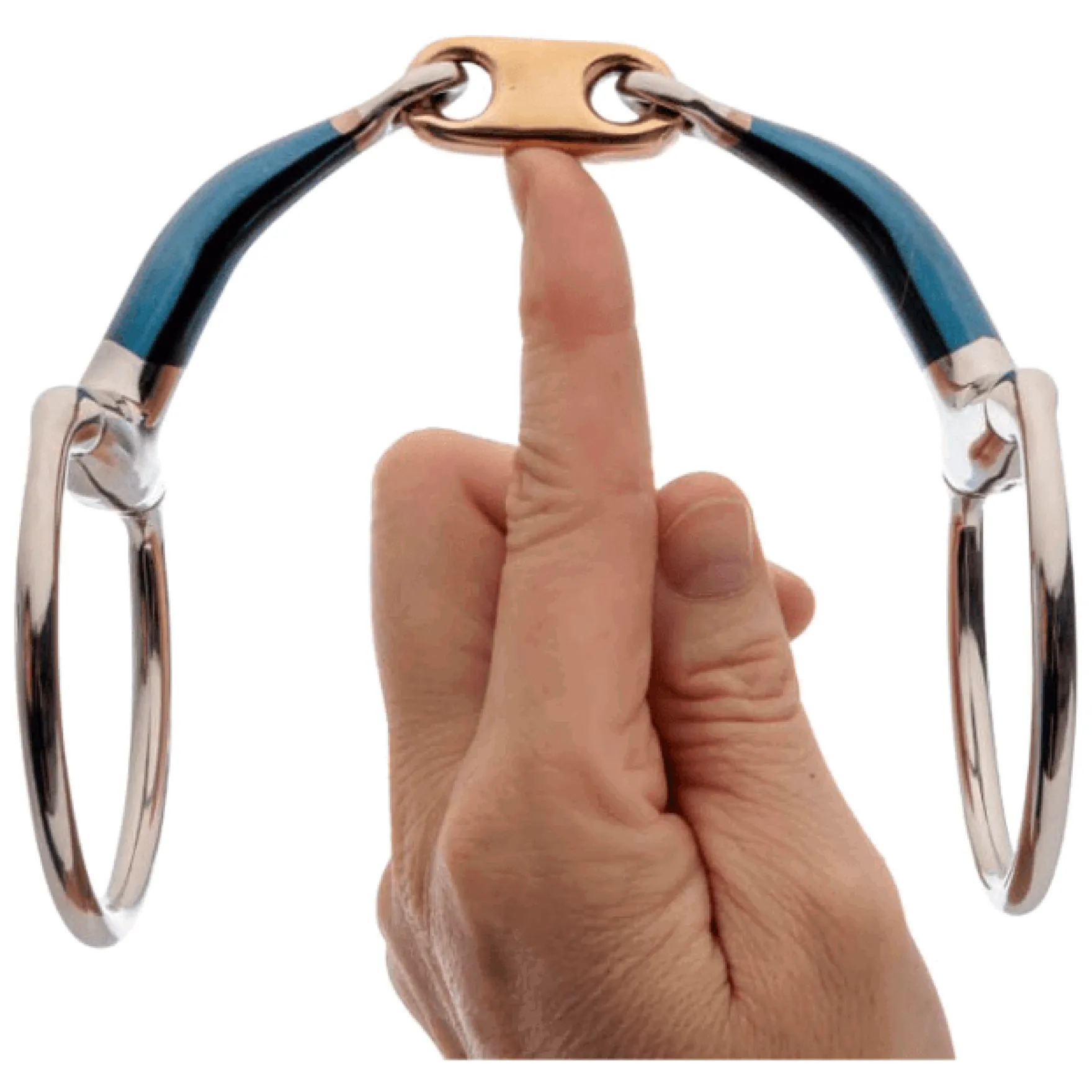 Olivenkopftrense Ergonomic Lock Up, doppelt gebrochen, 14 mm, Olivenkopfgebiss
