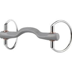 Olivenkopftrense mit Konnex Zungenbogen, Stangengebiss, 18 mm, Olivenkopfgebiss