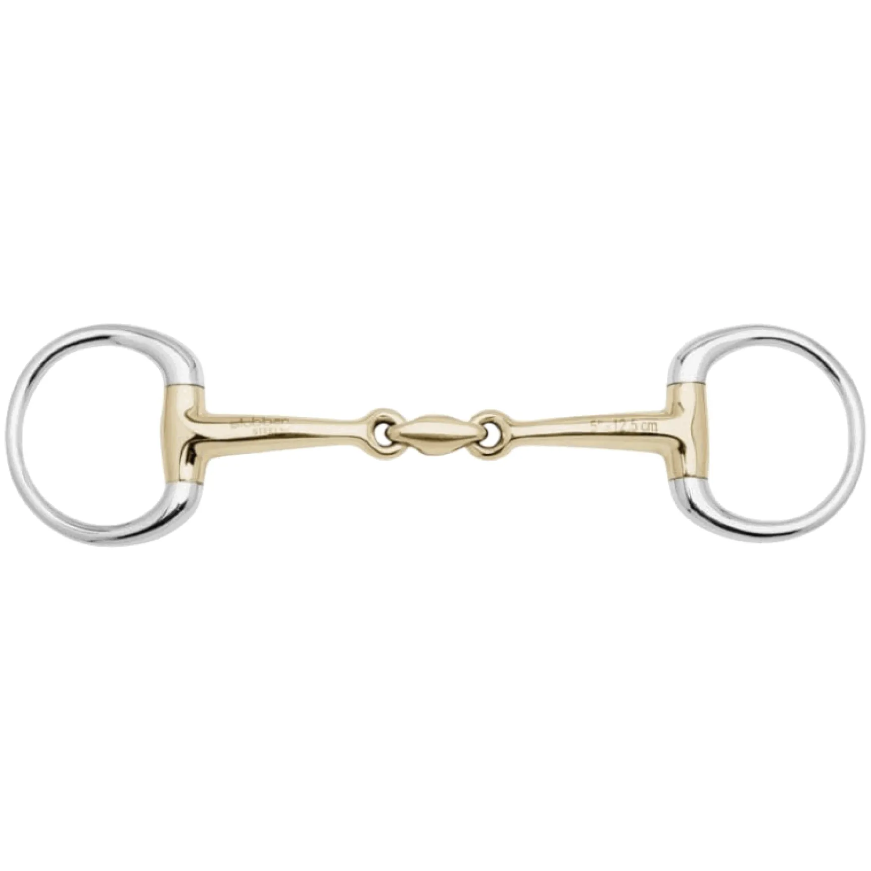 Olivenkopf Unterlegtrense, doppelt gebrochen, Sweet Copper