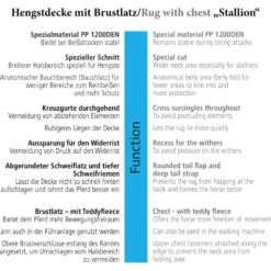 Outdoordecken Stallion, Hengstdecke, 50 g, mit Brustlatz