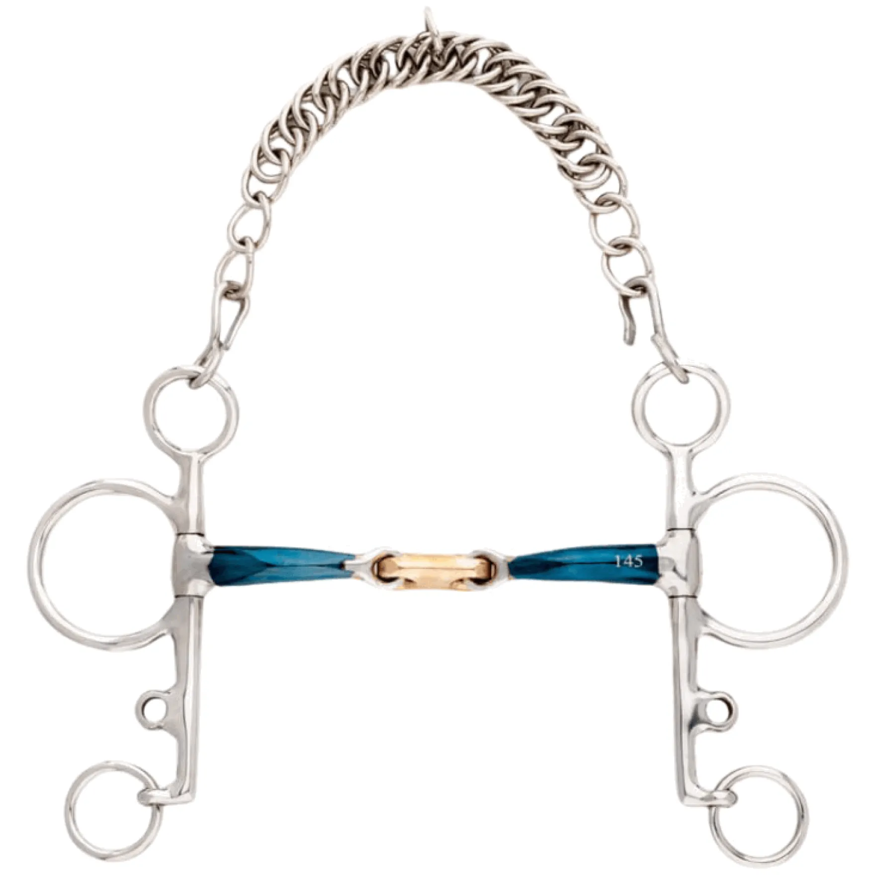 Pelham Ergonomic, doppelt gebrochen, 14 mm, 7,5 cm Anzüge