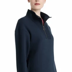 Pullover Damen Keira Quarter Neck, Sweatshirt
