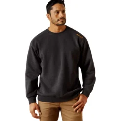Pullover Herren Rebar Cotton Strong Standard Pocket, Sweatshirt