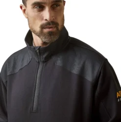 Pullover Herren Rebar Workmann Duracanvas 1/4 Zip, Sweatshirt