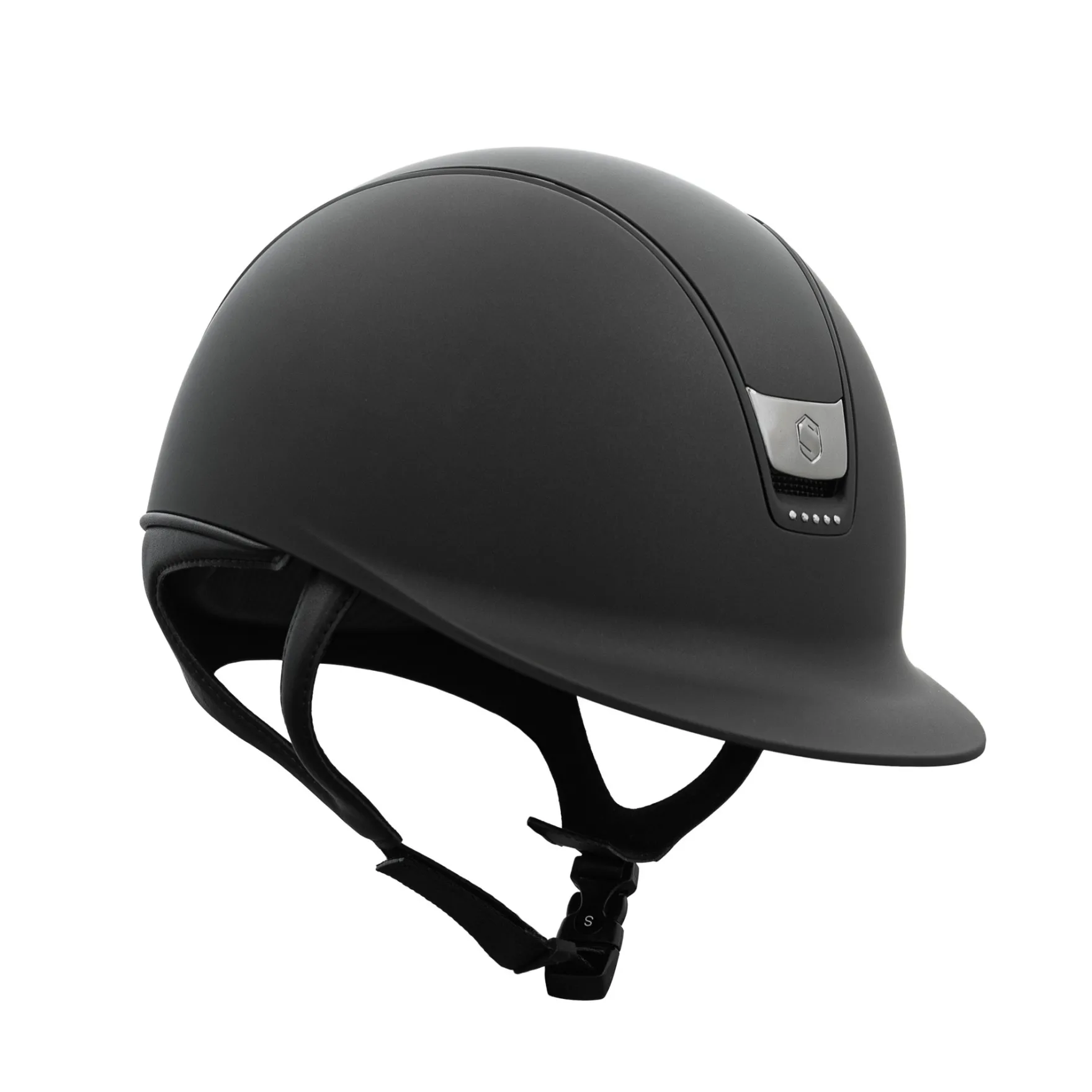 Reithelm Classic 2.0 Shadowmatt, Trim Matt, Blason Black Chrome, 5 Swarovski Hematite