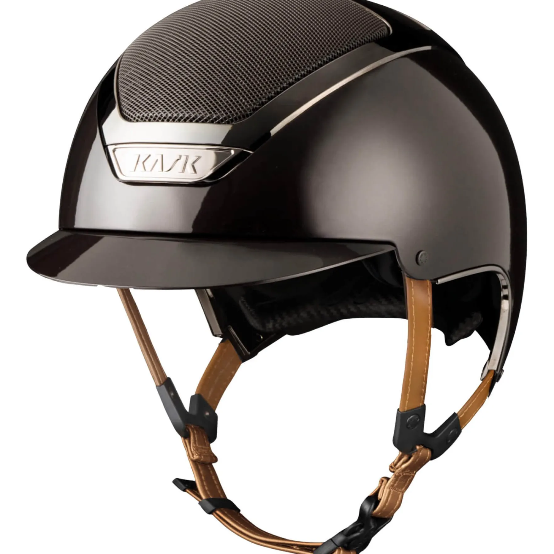 Reithelm Dogma Pure Shine Lederriemen Hellbraun