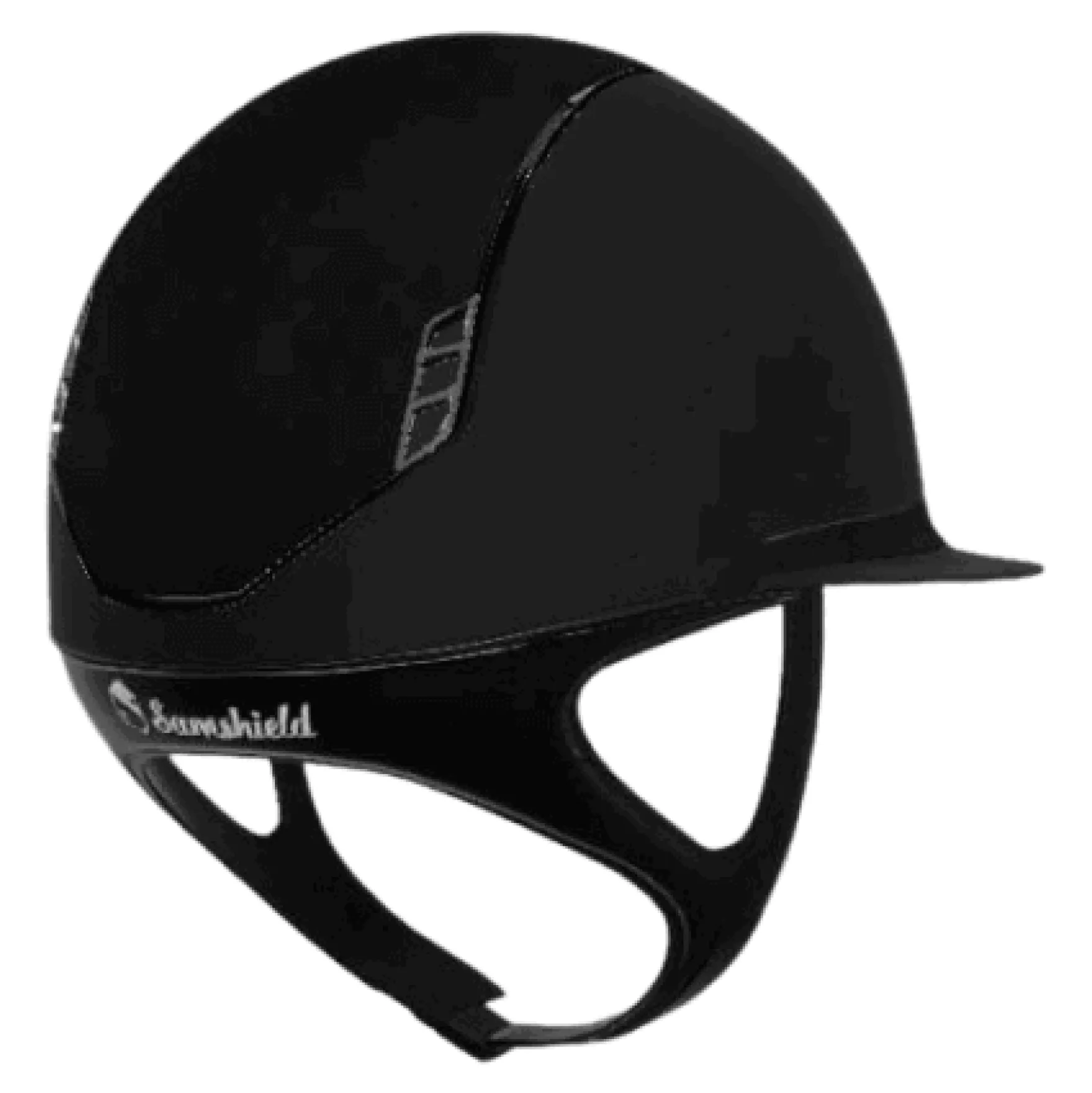 Reithelm Miss Shield 2.0 Shadowmatt, Top + Frontal Band Alcantara,Trim+Blason Black Chrome