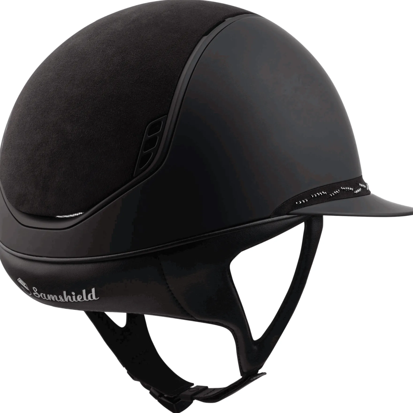 Reithelm Miss Shield 2.0 Shadowmatt, Top Alct, FB Flower Swarovski, Blason+Trim Matt Black