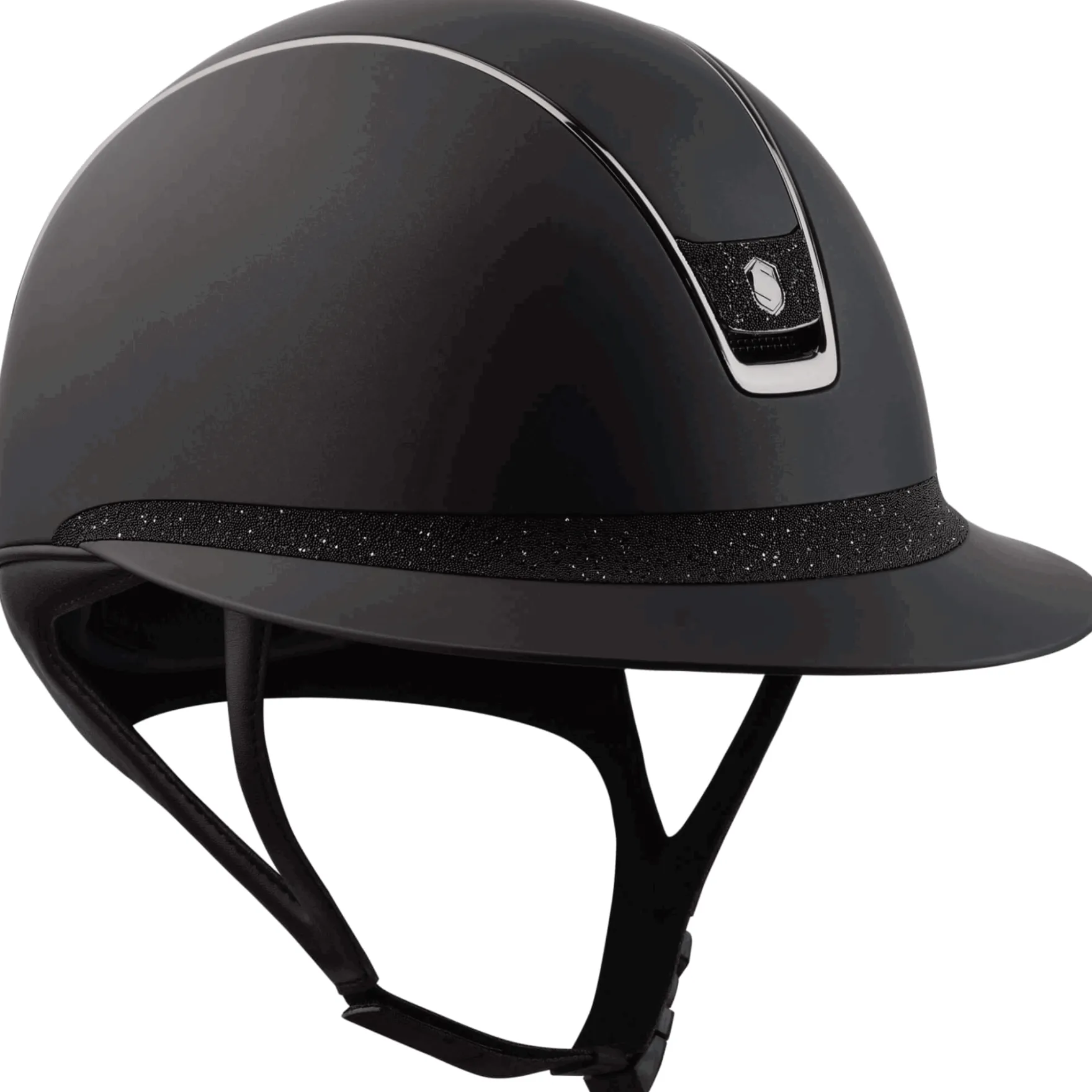 Reithelm Miss Shield 2.0 SM, Frontal Band + Blason Crystal Farbic Black, Trim Black Chrome
