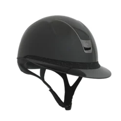 Reithelm MS 2.0 SG, Frontal Band Crystal Fabric Swarovski, Trim + Blason Black Chrome