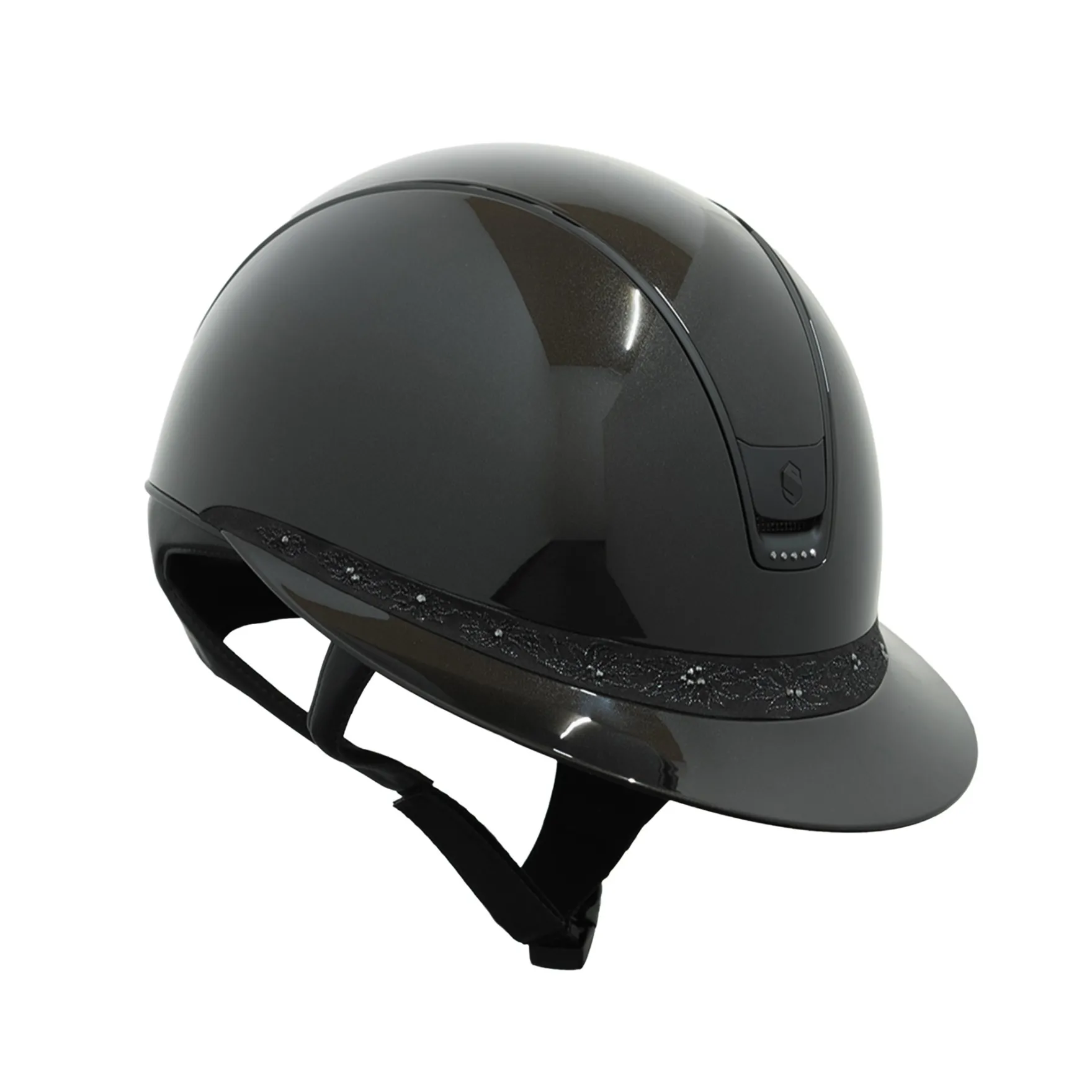 Reithelm MS 2.0 Shadowglossy, FB Spring Flower, Trim + Blason Matt Black, 5 Sw Jet Herm