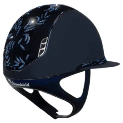 Reithelm MS 2.0 SM,Top + FB Flower Swarovski, Trim Metallic Navy, Blason Chrome