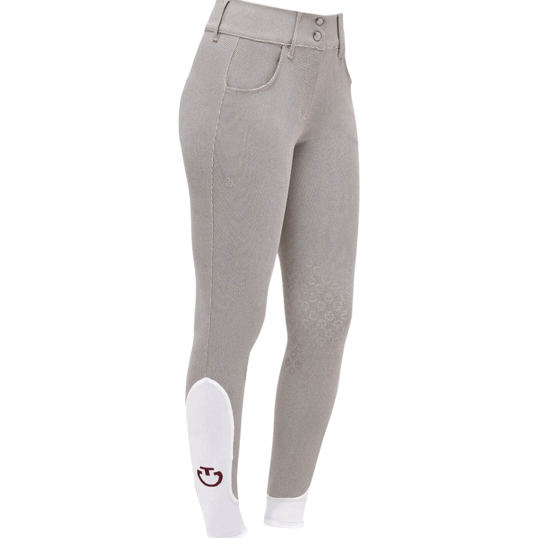 Reithose Damen American Breeches, High Waist, Kniebesatz, Knee-Grip