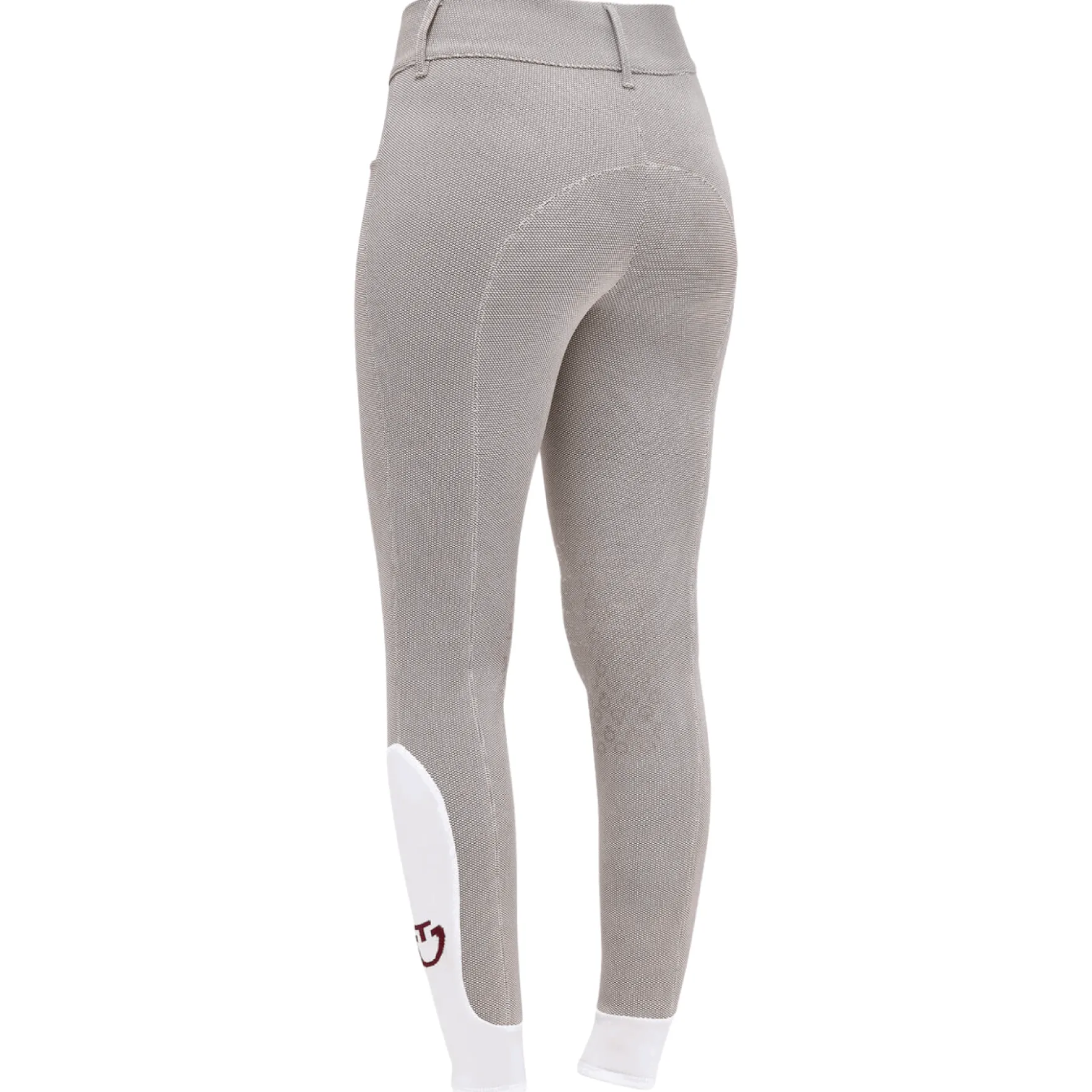 Reithose Damen American Breeches, High Waist, Kniebesatz, Knee-Grip