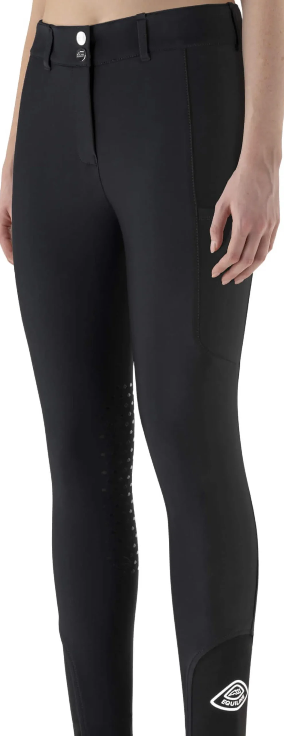 Reithose Damen Cockekh HW25, Kniebesatz, Knee-Grip, High Waist, Winterreithose