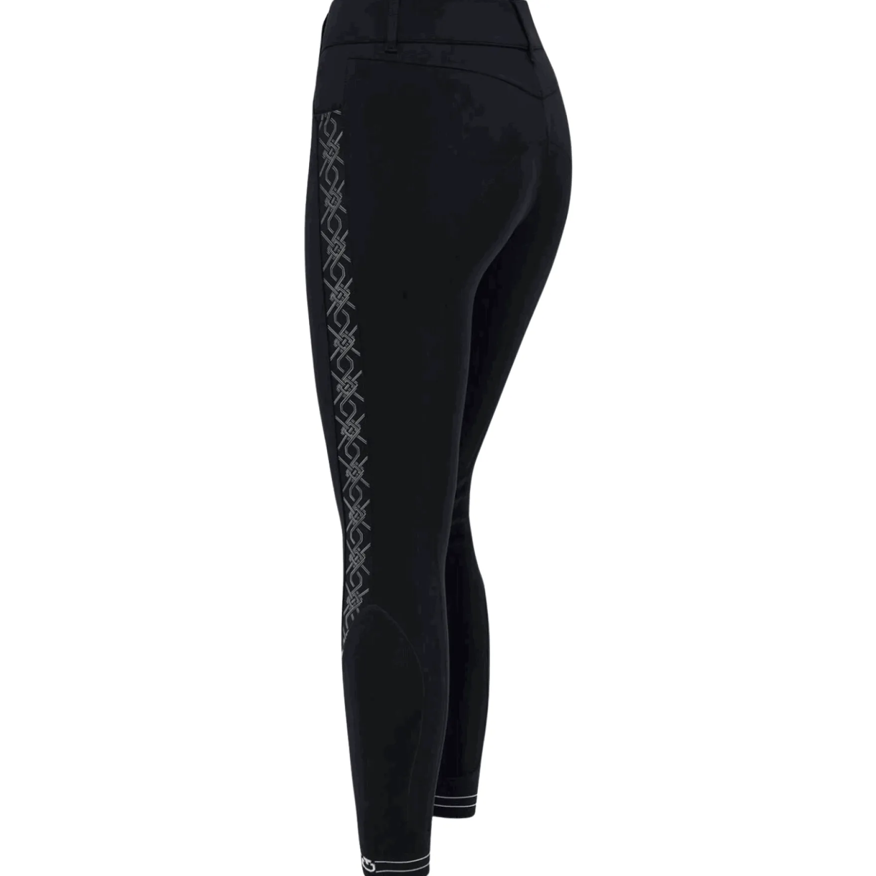 Reithose Damen CT Argyle Print, Kniebesatz, Knee-Grip