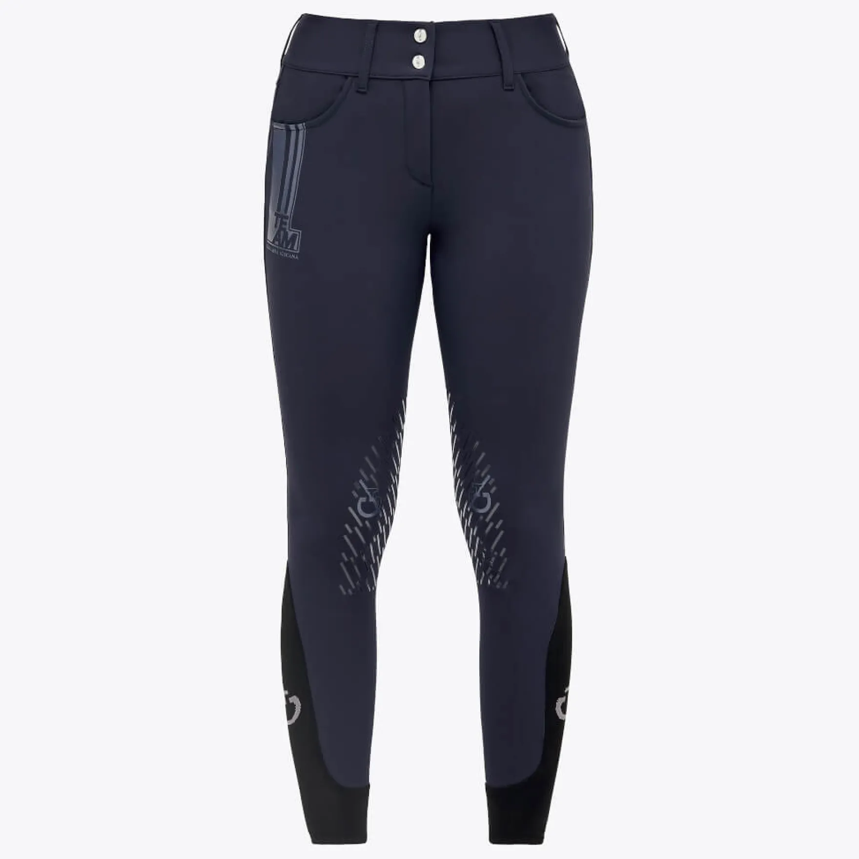 Reithose Damen CT Team Raceway High Waist HW22, Kniebesatz, Knee-Grip