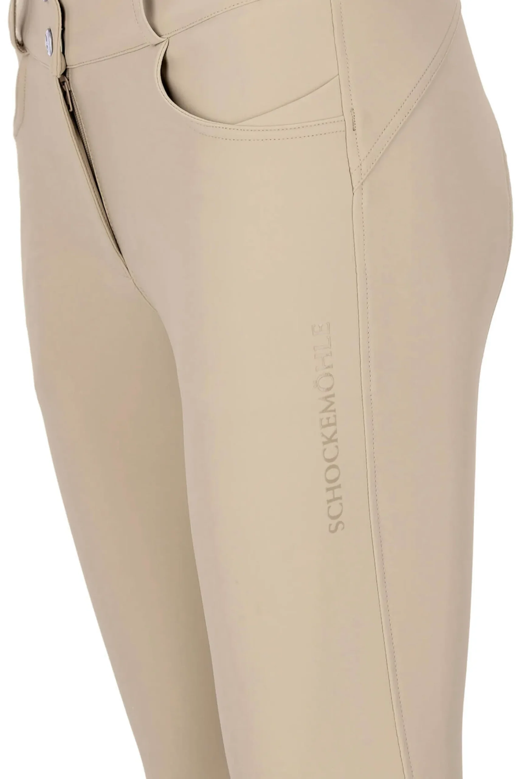 Reithose Damen Darleen KG Classic, High Waist, Kniebesatz, Knee-Grip