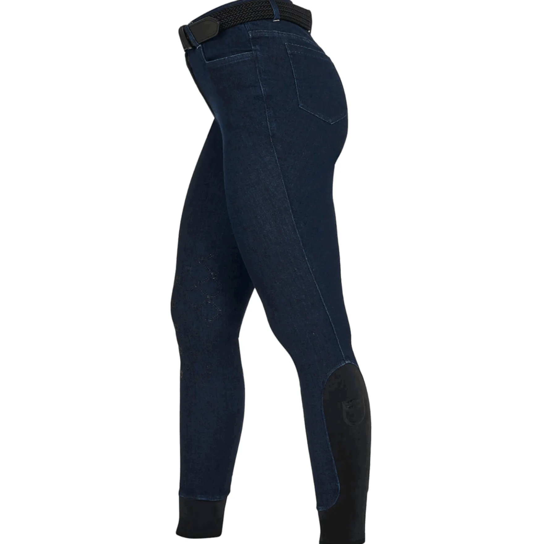 Reithose Damen Denim Fabric FS26, Kniebesatz, Knee-Grip