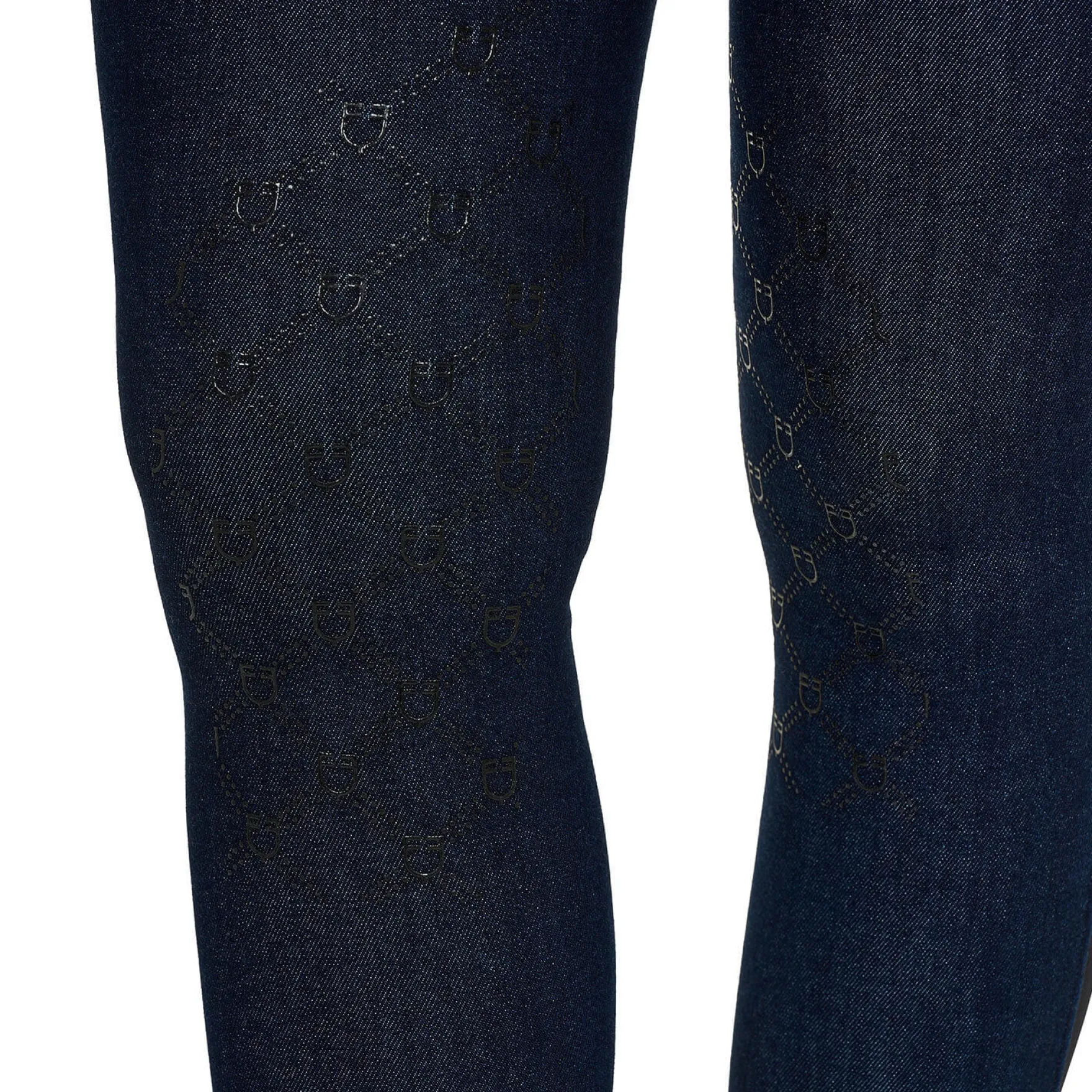 Reithose Damen Denim Fabric FS26, Kniebesatz, Knee-Grip