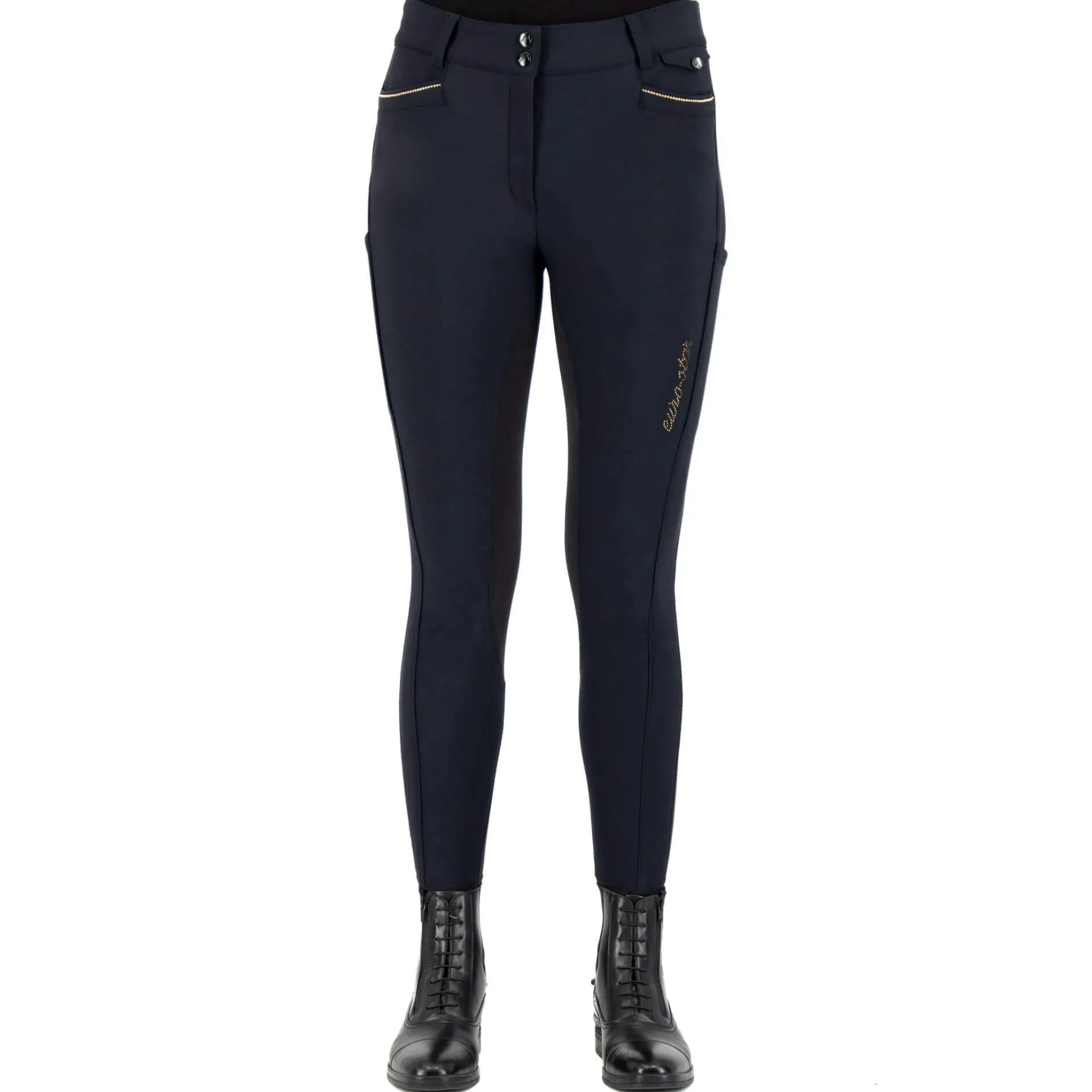 Reithose Damen ESArielle, Vollbesatz, Grip Connect, Winterreithose