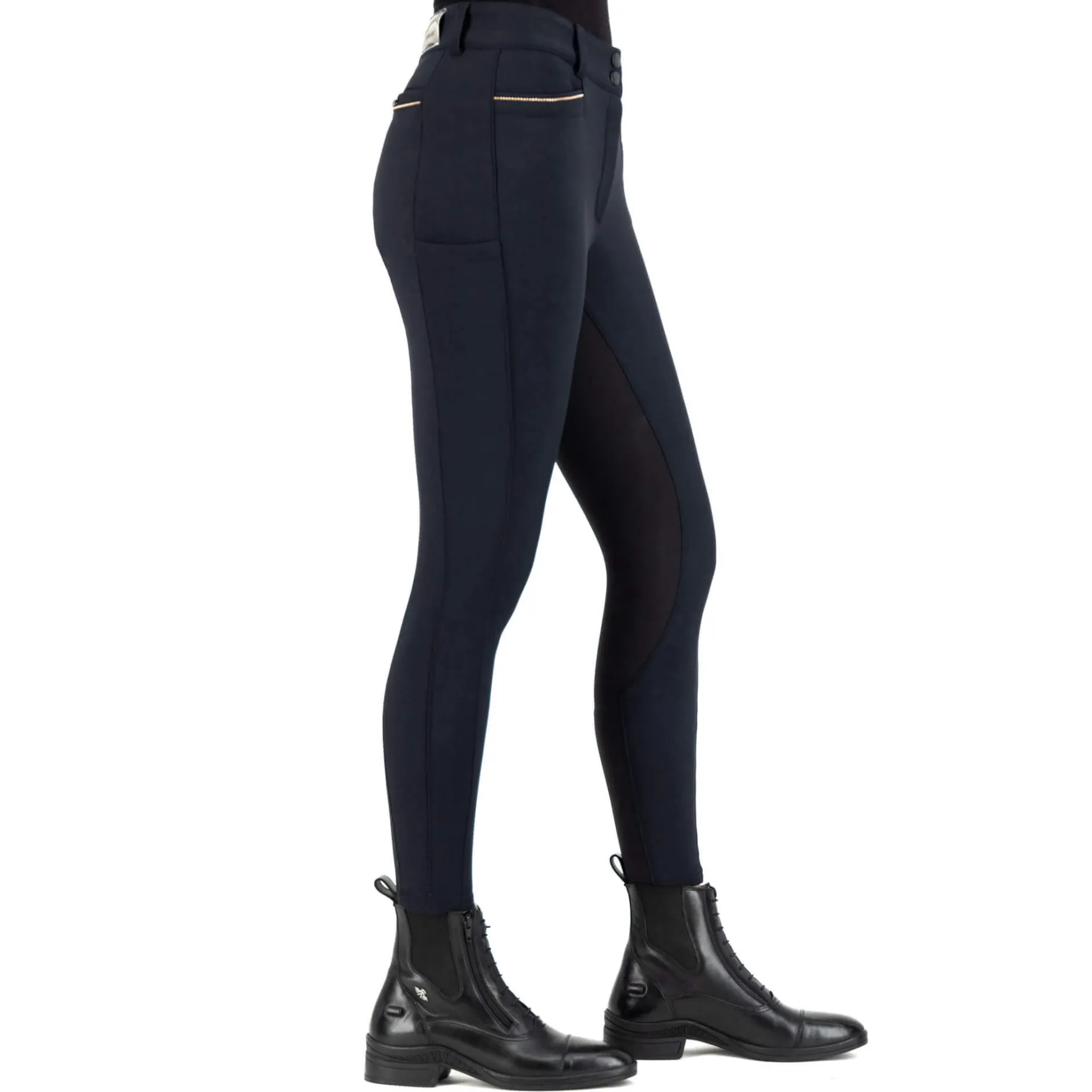 Reithose Damen ESArielle, Vollbesatz, Grip Connect, Winterreithose